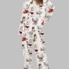 Tipsy Snowman Pajama Set For Women 2