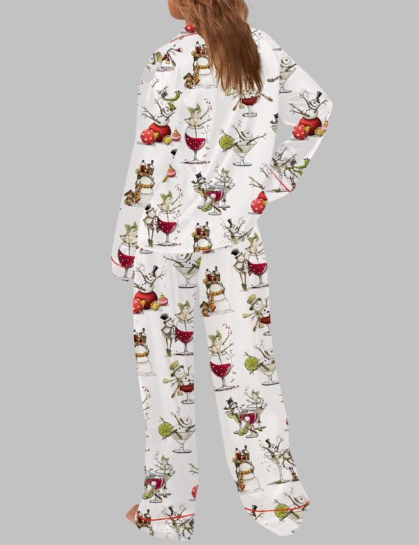 Tipsy Snowman Pajama Set For Women 2