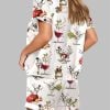 Tipsy Snowman Pajama Set For Women 4