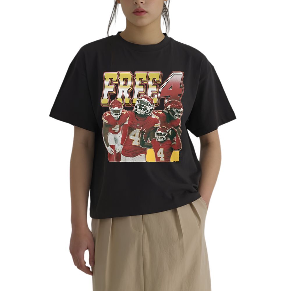 Travis Kelce Rashee Rice Free 4 Shirt 2 0 Travis Kelce Rashee Rice Free 4 Shirt 2 0