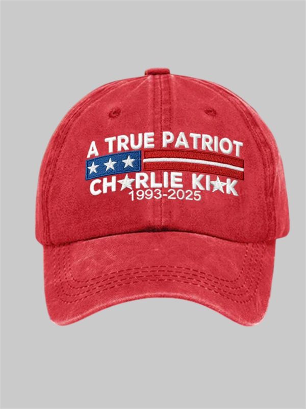 Unisex Charlie Kirk Leader A True Patriot Print Hat 1