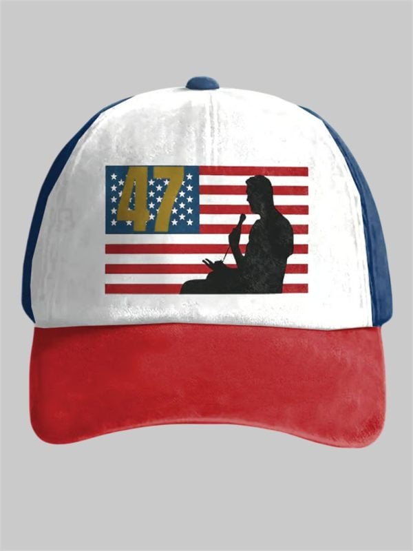 Unisex Retro Charlie Kirk 47 Flag Print Hat
