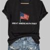 V Neck Great American Patriot Charlie Kirk Print T Shirt 3