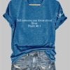 V Neck Retro Tell Someone You Know About Jesus Psalm 461 Charlie Kirk Print T Shirt 2