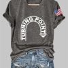 V Neck Retro Turning Point Charlie Kirk Print T Shirt 4