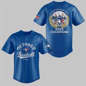 Blue Jays October Baseball Al East Division Title Champions 2025 Jersey