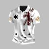 Vintage Australian Flag Badge Printed Polo Shirt 1 1