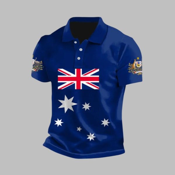 Vintage Australian Flag Crest Polo Shirt 1 1