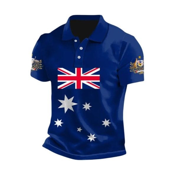 Vintage Australian Flag Crest Polo Shirt 1 2