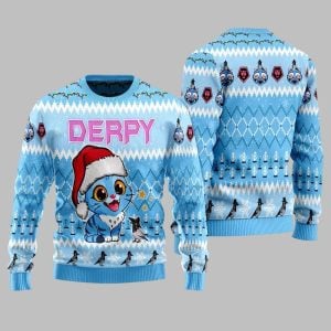 2025 Christmas Derpy Tiger Ugly Christmas Sweater 1
