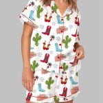 Western Christmas Pajama Set For Women