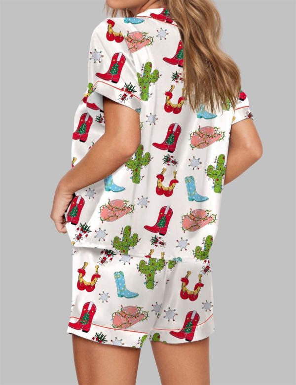 Western Christmas Pajama Set For Women 4