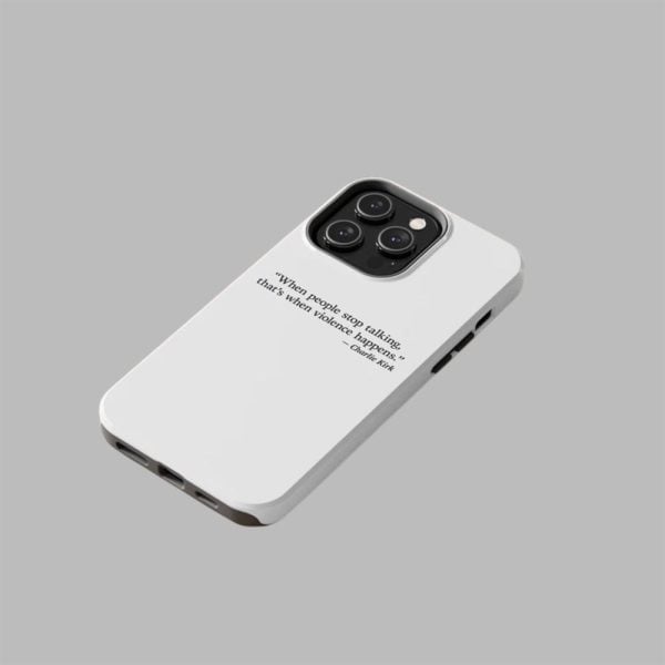 When People Stop Talking Free Speech Quote Charlie Kirk Phone Case 2