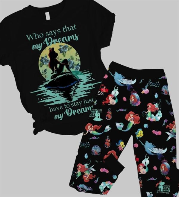 Who Says That My Dreams Have To Stay Just My Dreams Casual Pajama Set 1