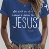 Womens All Death Can Do To The Believer Is Deliver Him To Jesus Charlie Kirk Print T Shirt 2