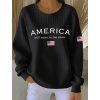 Womens America Will Never Be The Same Print Casual Sweatshirt 2