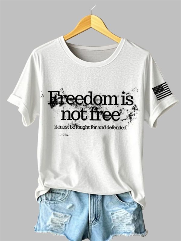 Womens Charlie Kirk Freedom Is Not Free T shirt 3