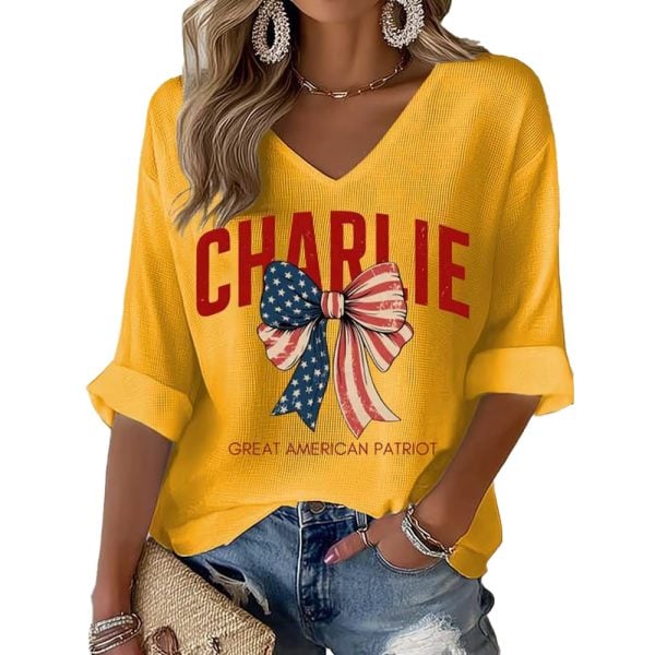 Womens Charlie Kirk Great American Patriot Shirt 3