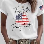 Women's Charlie Kirk This Is Turning Point Iron On Short Sleeve T-Shirt
