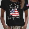 Womens Charlie Kirk This Is Turning Point Iron On Short Sleeve T Shirt 2