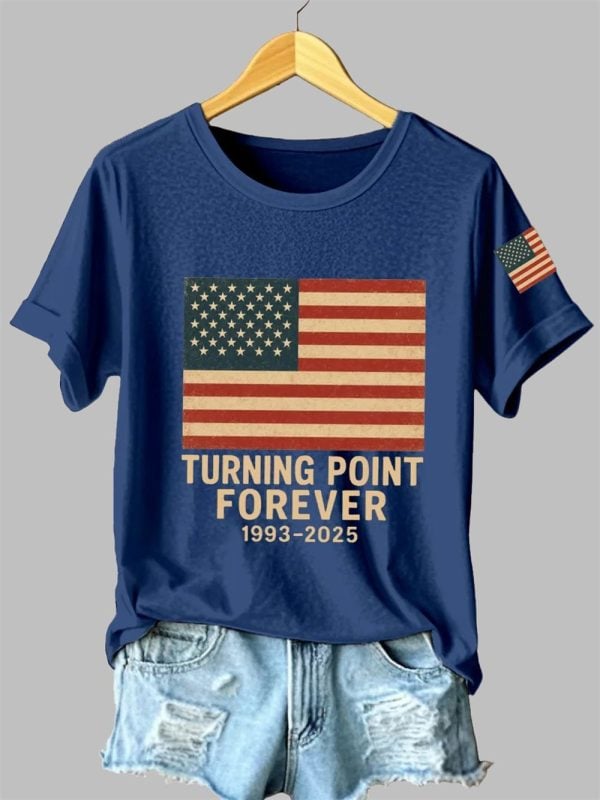 Women's Charlie Kirk Turning Point Forever Print T-Shirt