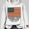 Womens Charlie Kirk Turning Point Forever Print Vintage Hoodie 3