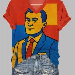 Women's Charlie Kirk Voice of Freedom Printed Casual T-shirt