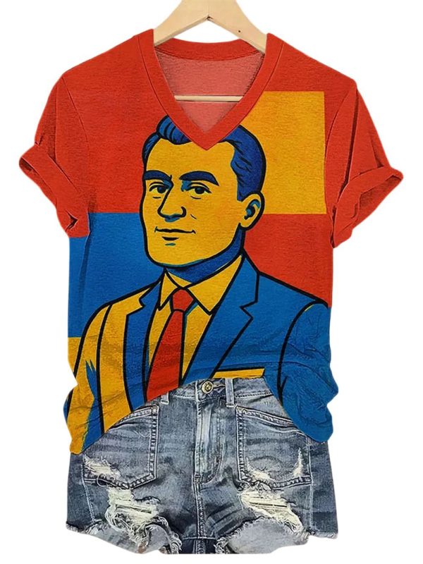 Womens Charlie Kirk Voice of Freedom Printed Casual T shirt 2