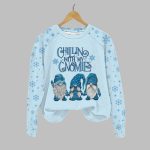 Women's Christmas Chillin' With My Gnomies Printed Sweatshirt 2025 Christmas