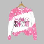 Women's Christmas Let It Snow Snowflake Print Sweatshirt 2025 Christmas
