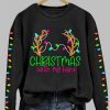 Womens Christmas With My Herd Print Crew Neck Sweatshirt 2025 Christmas 3