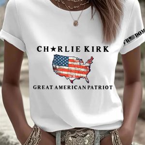 Women's FREEDOM Charlie Kirk Great American Patriot T-shirt