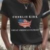 Womens FREEDOM Charlie Kirk Great American Patriot T shirt 3