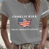Womens FREEDOM Charlie Kirk Great American Patriot T shirt 5
