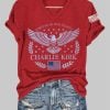 Womens Forever In Our Heart RIP Charlie Kirk Tee 1