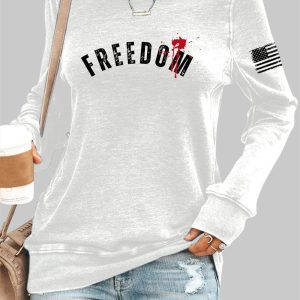 Womens Freedom Is Not Free RIP Charlie Kirk Sweatshirt 1
