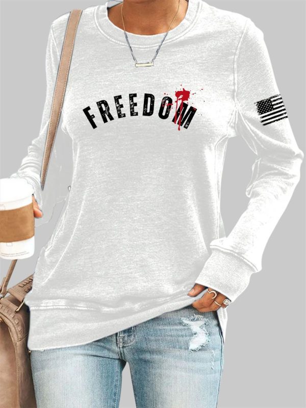 Womens Freedom Is Not Free RIP Charlie Kirk Sweatshirt 1