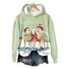 Womens Happy Christmas Sheep Print Hoodie 2025 Christmas 1 2