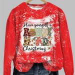 Women's Have Yourself a Rowdy Howdy Christmas Print Sweatshirt 2025 Christmas