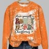 Womens Have Yourself a Rowdy Howdy Christmas Print Sweatshirt 2025 Christmas 4