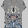 Womens Jesus Defeated Death So You Can Live RIP Charlie Kirk Print T Shirt 2