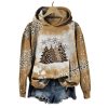Womens Leopard Print Christmas Tree Print Hooded 2025 Christmas 1 2