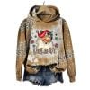Womens Retro Christmas Santa Believe Print Hoodie 2025 Christmas 1 2