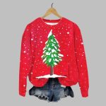 Women's Snowy Christmas Tree Sweatshirt 2025 Christmas