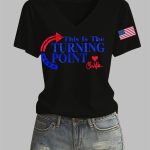 Women's This Is The Turning Point Charlie Kirk Printed T-shirt