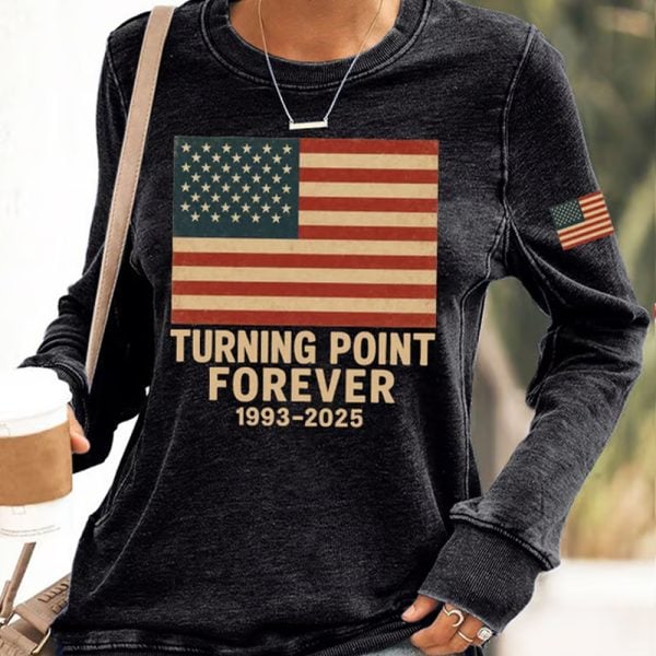 Womens Turning Point Forever 1993 2025 Print Round Neck Sweatshirt 3