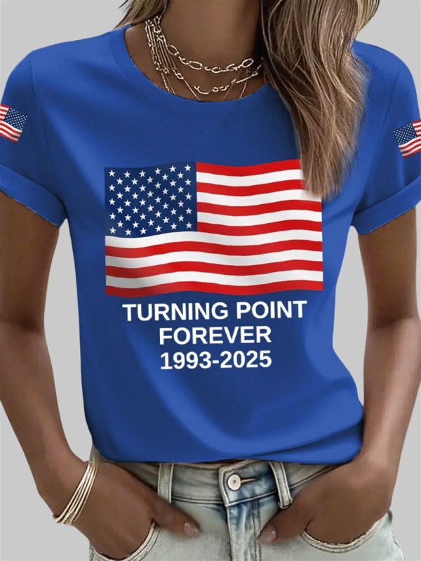 Women's Turning Point Forever Charlie Kirk Print T-Shirt