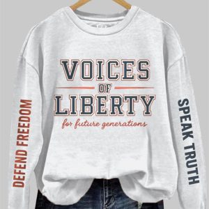 Women's Voice of Liberty For Future Generation Print Sweatshirt