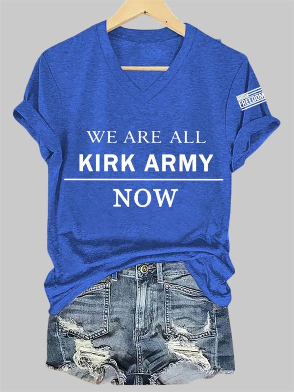 Women's We Are All Charlie Kirk Army Now R.I.P Charlie Kirk Tee