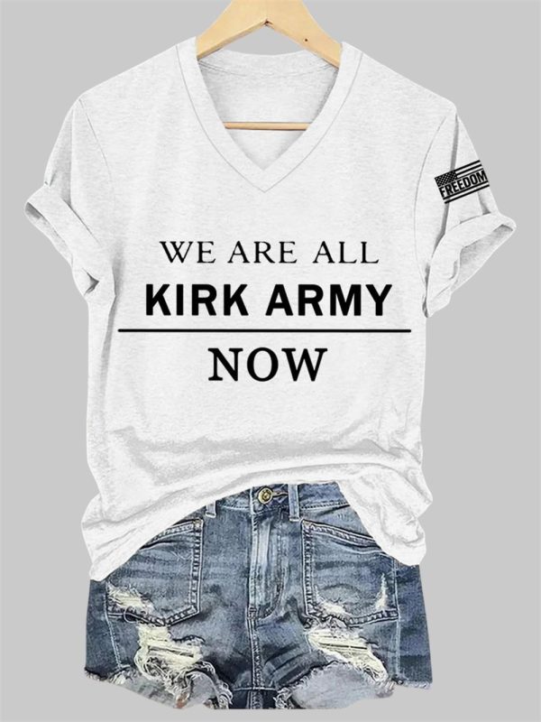 Womens We Are All Charlie Kirk Army Now RIP Charlie Kirk Tee 2